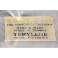 VINTAGE *NEW* 1960's Sinclare Men's Lt Blue Terelyne Shirt 100% Polyester Size 17-32