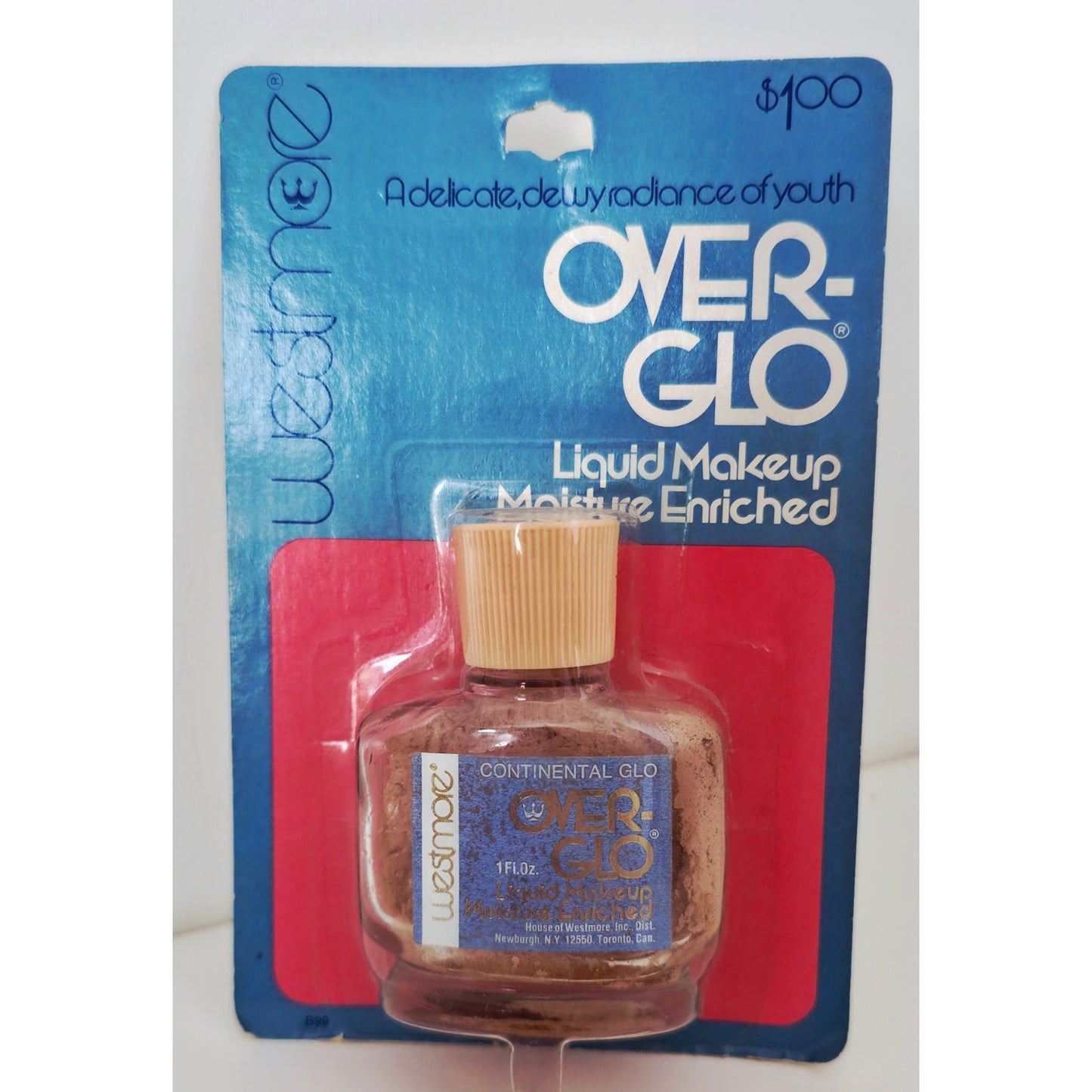 VINTAGE *NEW* 1970's Westmore Over-Glo Liquid Makeup Continental Glo 1oz