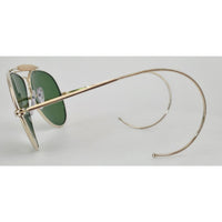 VINTAGE *NEW* 1970's Ray Max Gold Frame with Green Lens Aviator Sunglasses