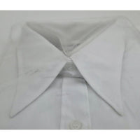 VINTAGE *NEW* 1960's Women's Mini Fashion Shirt White Cotton Blend (Pointed Collar) Size 36