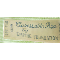 VINTAGE *NEW* 1960's Empire Foundation Women's Green Lace Push Up Bra Size 34A