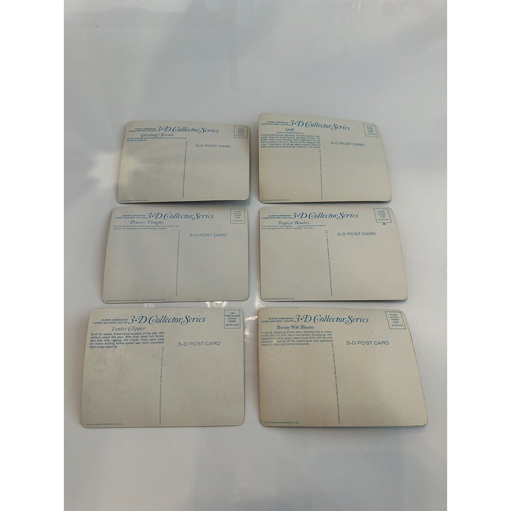 VINTAGE *NEW* Manhattan Publishing 3D Hologram Postcards - Set of 6