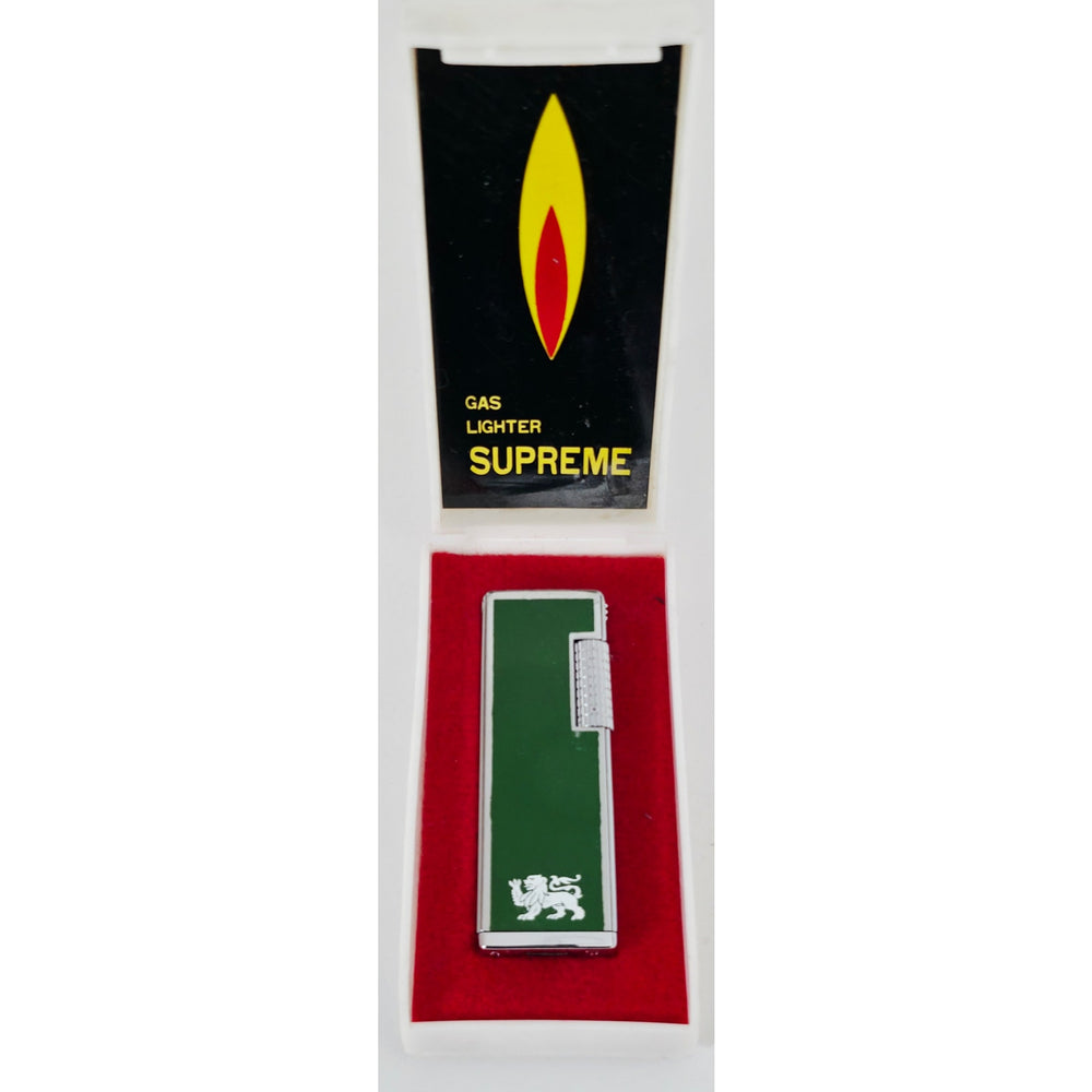 VINTAGE *NEW* 1960's Green Lighter with Dragon in Original Box by Supreme USA