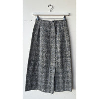 VINTAGE *NEW* 1960's Blue/Gray Lined Italian Tweed Skirt Size 22