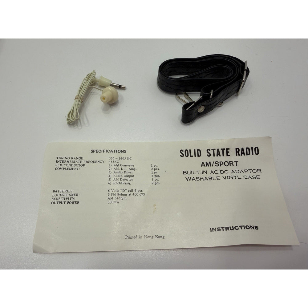 VINTAGE *NEW* 1960's Petrosonic AM Sport Snake Brown Case Radio