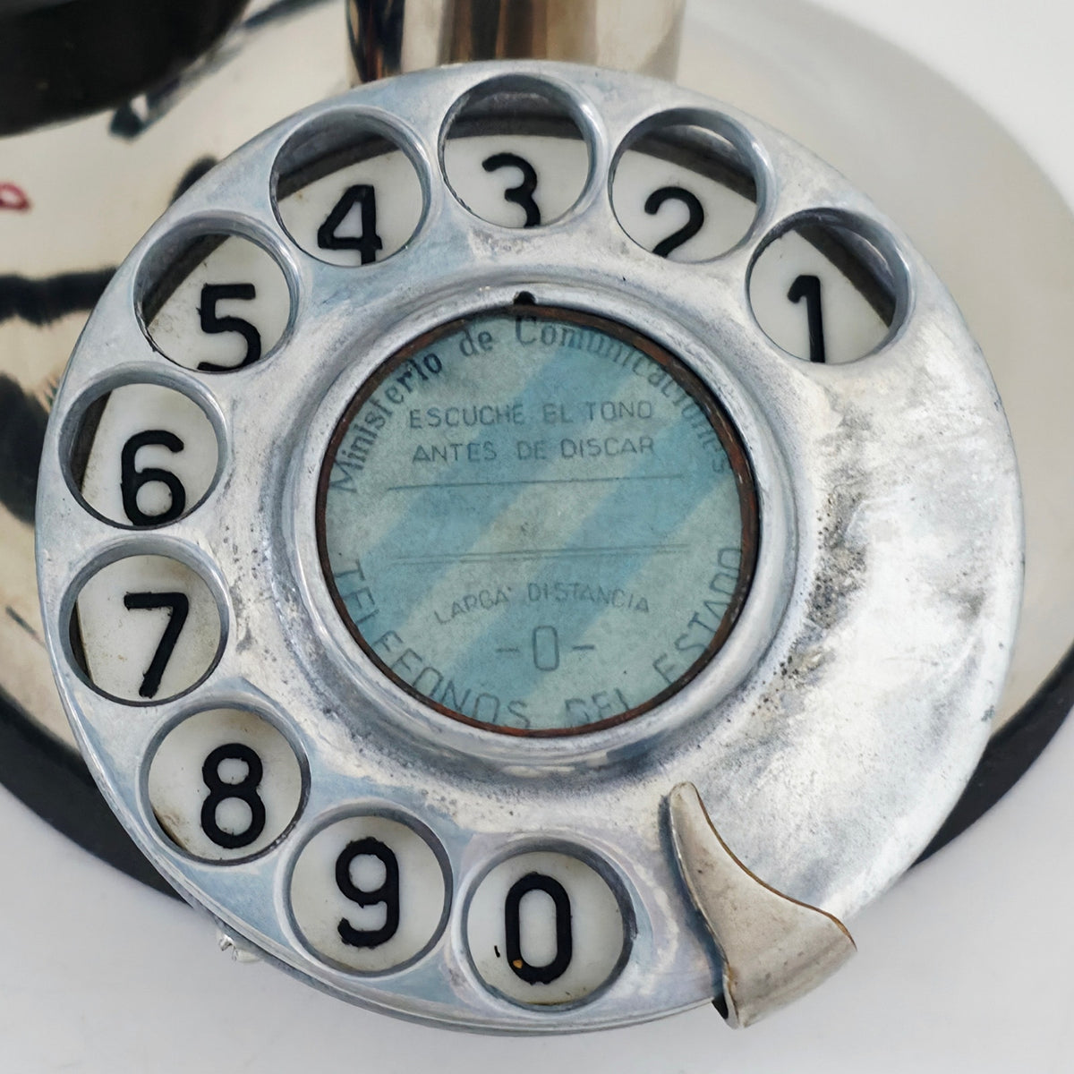 VINTAGE *PRISTINE* 1920's Art Thang Candlestick Rotary Spanish Telephone Restored