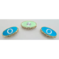 VINTAGE *NEW* 1970's Fashion Pill Boxes Two Blue & One Green (Set of 3)