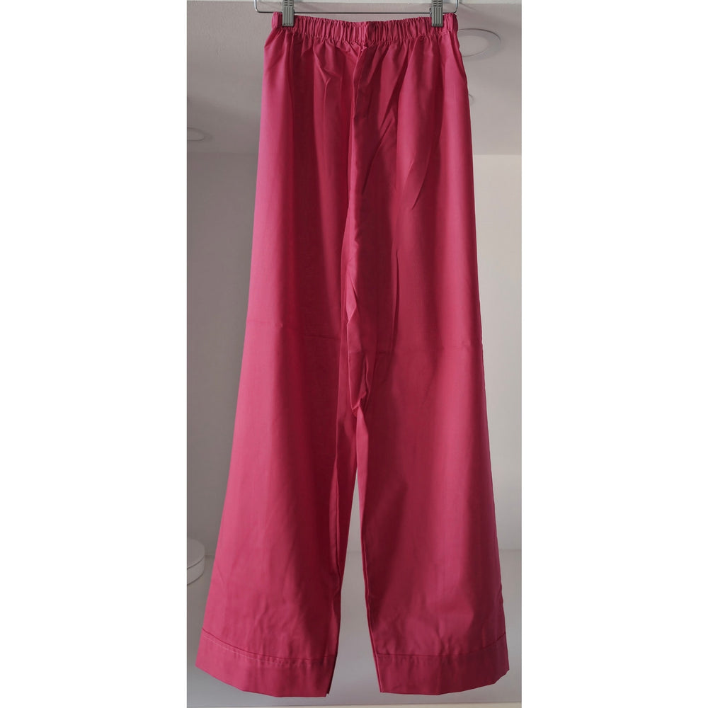 VINTAGE *NEW* 1970's Women's Pink Scrubs | Top & Pants | Kimono w/ Blue Belt Size M