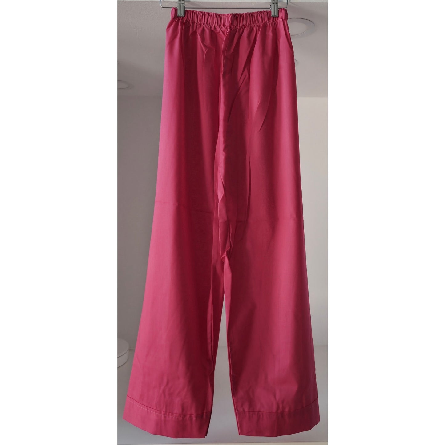 VINTAGE *NEW* 1970's Women's Pink Scrubs | Top & Pants | Kimono w/ Blue Belt Size M