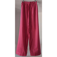 VINTAGE *NEW* 1970's Women's Pink Scrubs | Top & Pants | Kimono w/ Blue Belt Size M