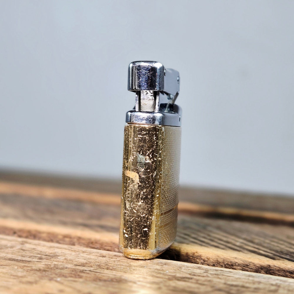 VINTAGE *NEW* 1950's Blaze Gold Textured Butane Lighter