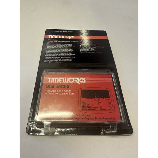 VINTAGE *NEW* 1983 Timeworks Star Battle Game - Sinclair 1000 Cassette