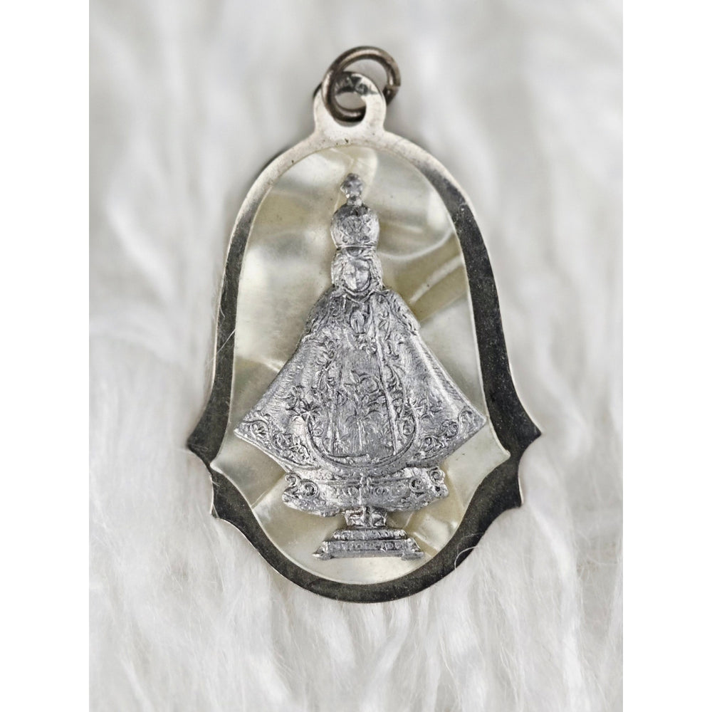 VINTAGE *NEW* 1950's Madonna Silver-Toned Pendant 1.5"