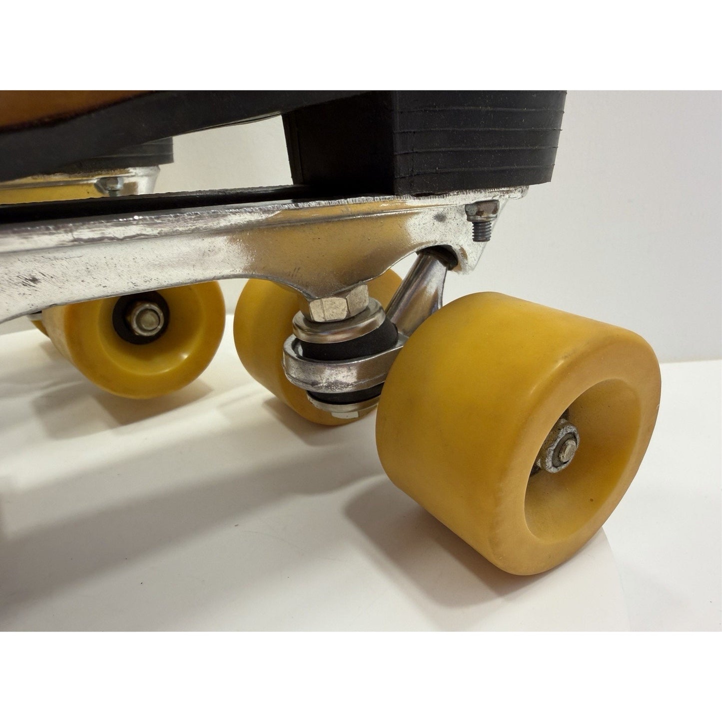 VINTAGE *NEW* 1970's Hot Shot Vinyl Demi-Boot Roller Skates Men's 7.5/Wmn's 9.5 Brown Leather