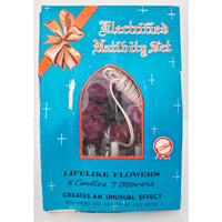 VINTAGE Needs Lovin' Electrified Nativity Set with Candles and Flowers