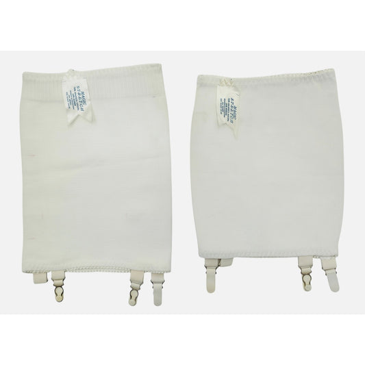 VINTAGE *PRISTINE* 1960's Magic Stretch Women's Cream Girdles Size 24-30 Set 2