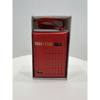 VINTAGE *NEW* 1970's Four Star FS-8 Solid State AM Radio in Red