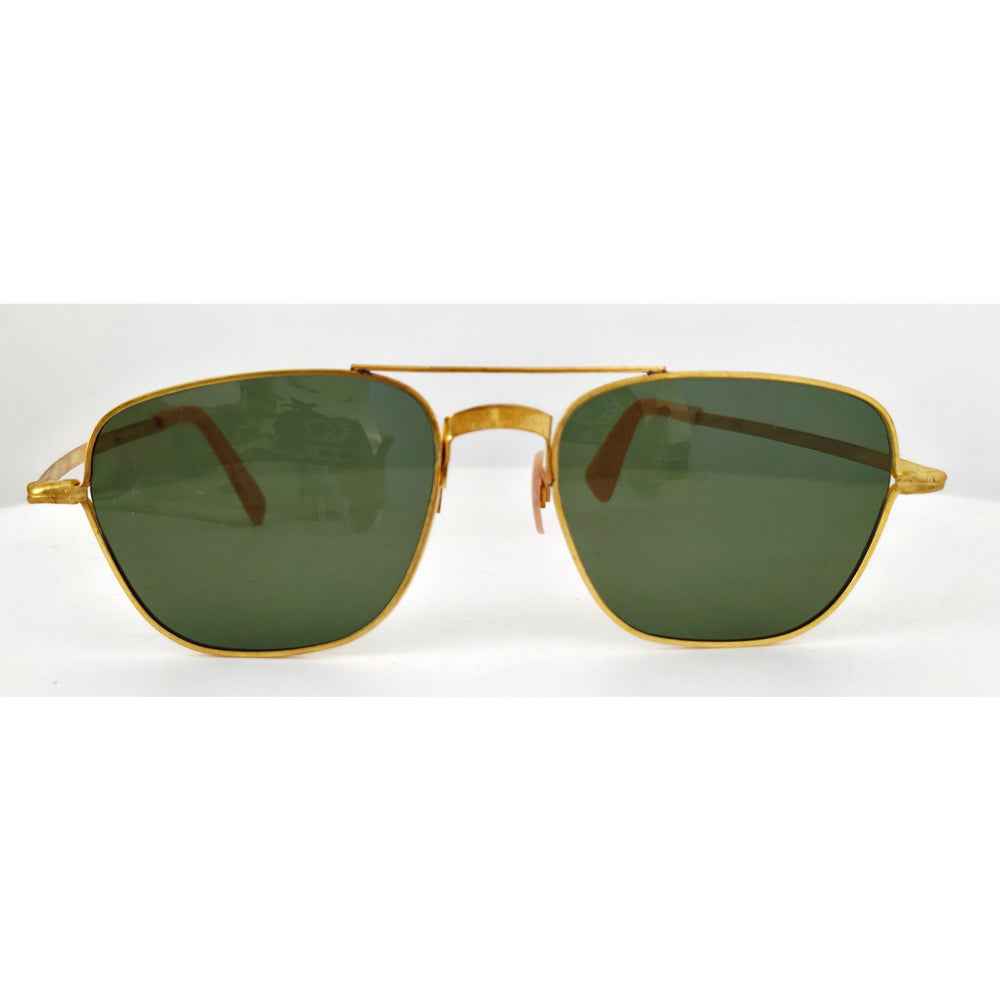 VINTAGE *NEW* 1970's Glam Unisex Gold Frame with Gray Lens Sunglasses