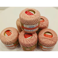 VINTAGE *NEW* 1960's Star Sillateen Sansil Pink Cotton Sewing Thread 43-75 Yards Set of 6 (Pink/Lt Pink)