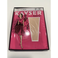 VINTAGE *NEW* 1950's Kayser Hosiery Seamless Mesh-Clear Beige Sz10.5 X 6