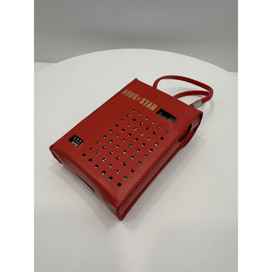 VINTAGE *NEW* 1970's Four Star FS-8 Solid State AM Radio in Red