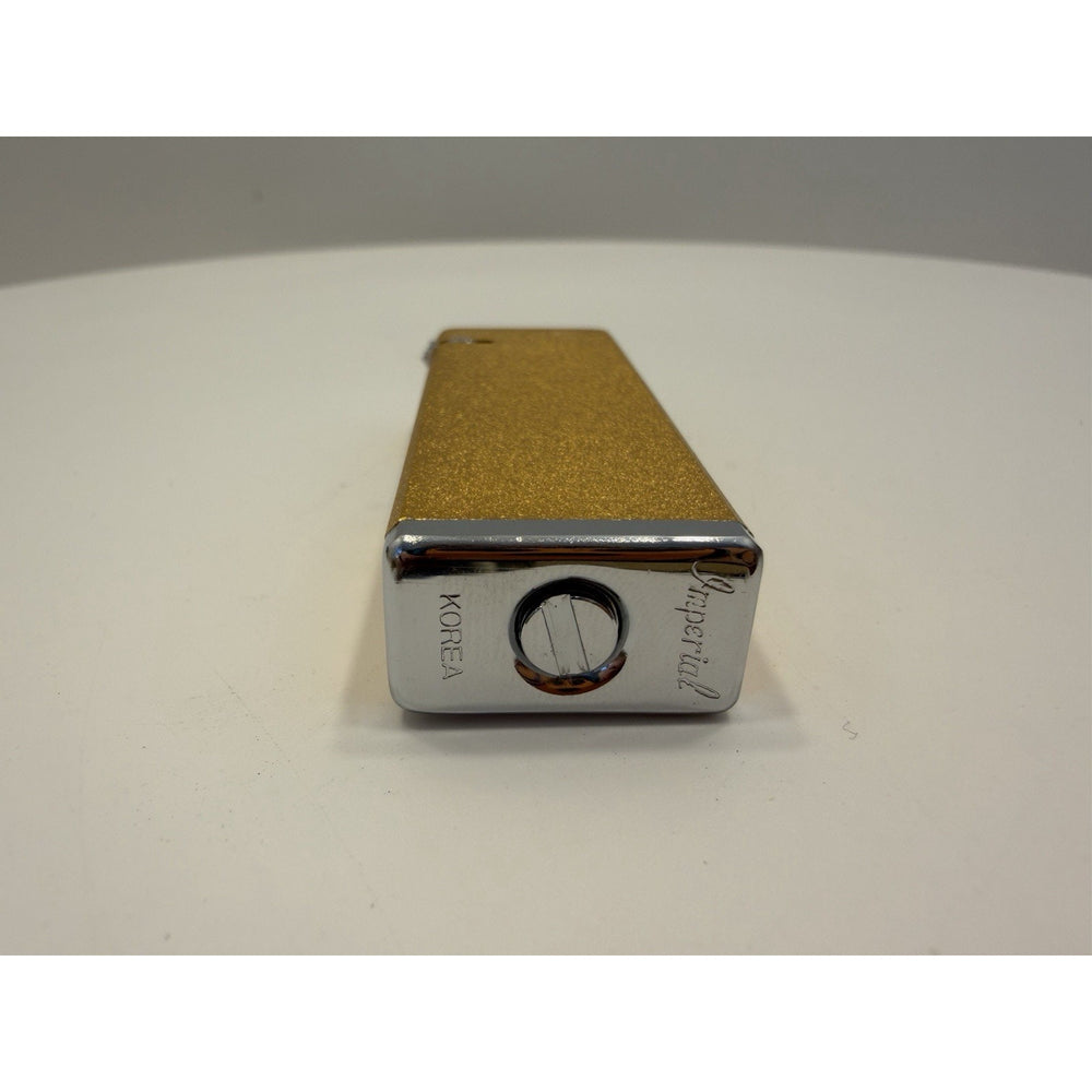 VINTAGE *NEW* 1950's Imperial Gold with Silver Design Super Lighter