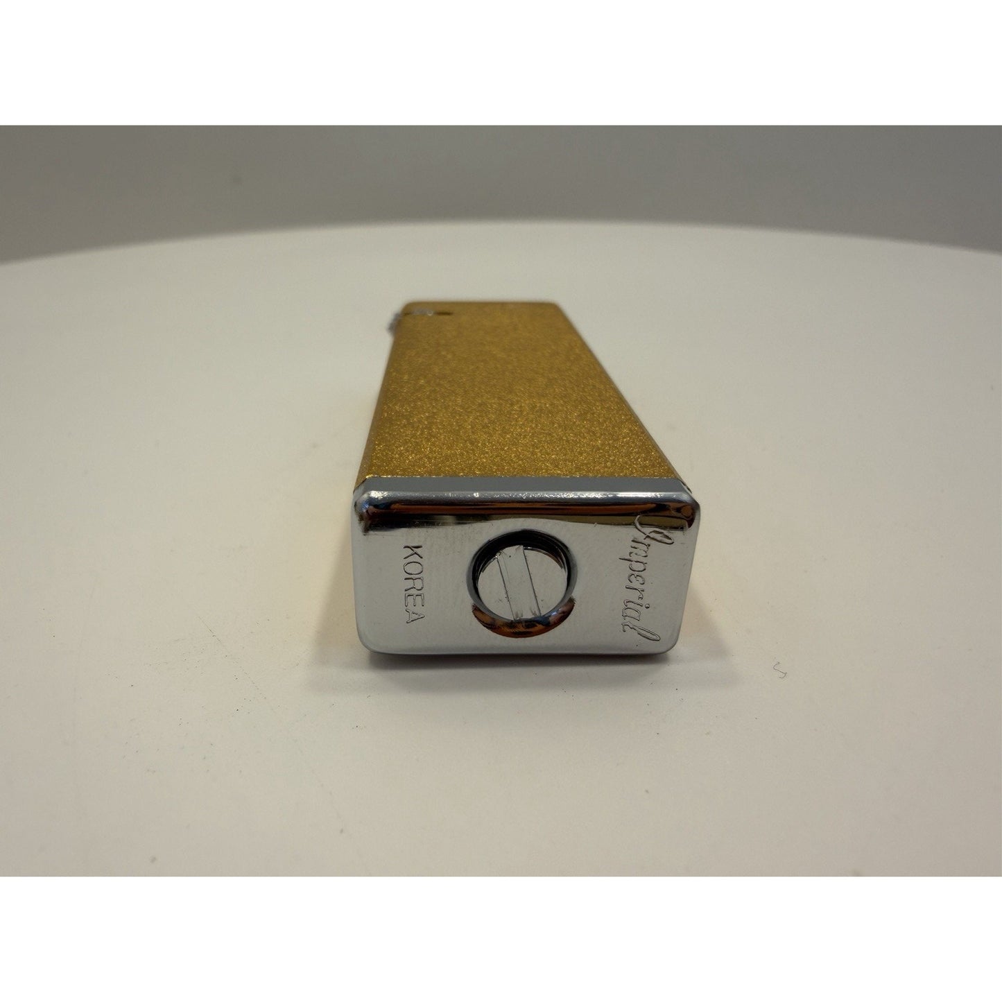 VINTAGE *NEW* 1950's Imperial Gold with Silver Design Super Lighter