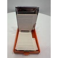 Vintage *NEW* 1960's Mini INDEX A-Z Flip Open Telephone Address Rolodex Orange