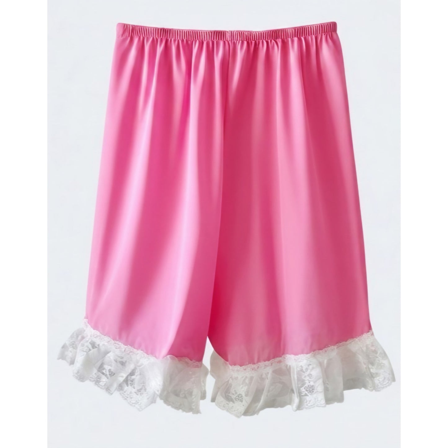 VINTAGE *NEW* 1960's Kayser Women's Pink w/White Lace Bloomers Panties Sz S (5)