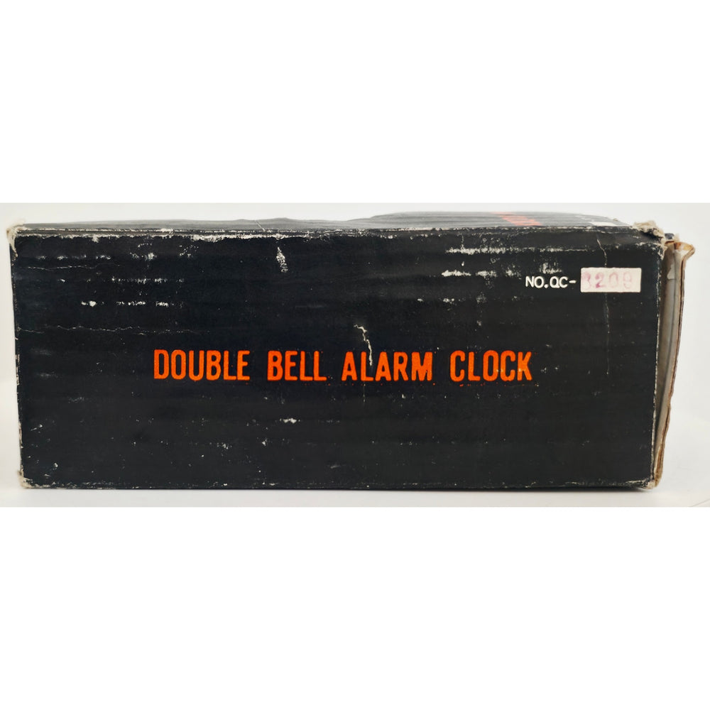 VINTAGE *PRISTINE** 1970's Alan Roberts Double Bell Keywound Alarm Clock Red