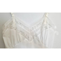 VINTAGE *NEW* 1960's Myra Joy Women's White Lace Trim Slip Dress Size 34 USA