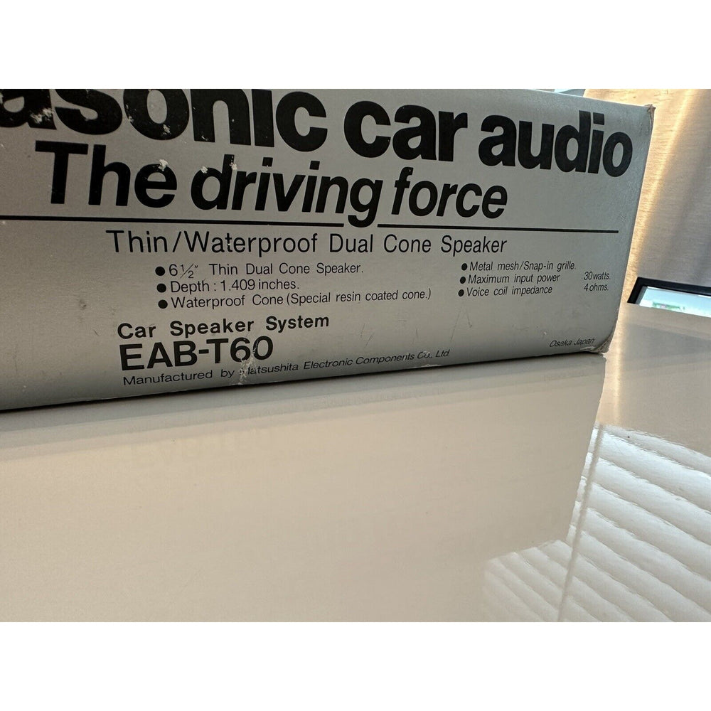VINTAGE *NEW* Panasonic EAB-T60 Thin/Waterproof Dual Cone Car Speakers