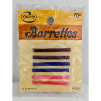 VINTAGE *NEW* 1975 Goody #3604 2.5" Small Stay-Tight Barrettes Set of 6 USA