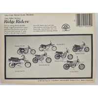 VINTAGE *NEW* 1981 Ridge Rider Orange Honda XR-75 Metal Scale Die-Cast Toy Motorcycle