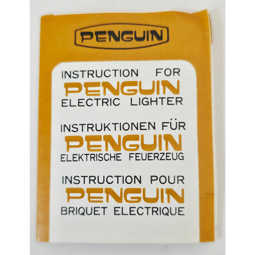 VINTAGE *NEW* 1960's Penguin Vectron Gold Electric Lighter Japan
