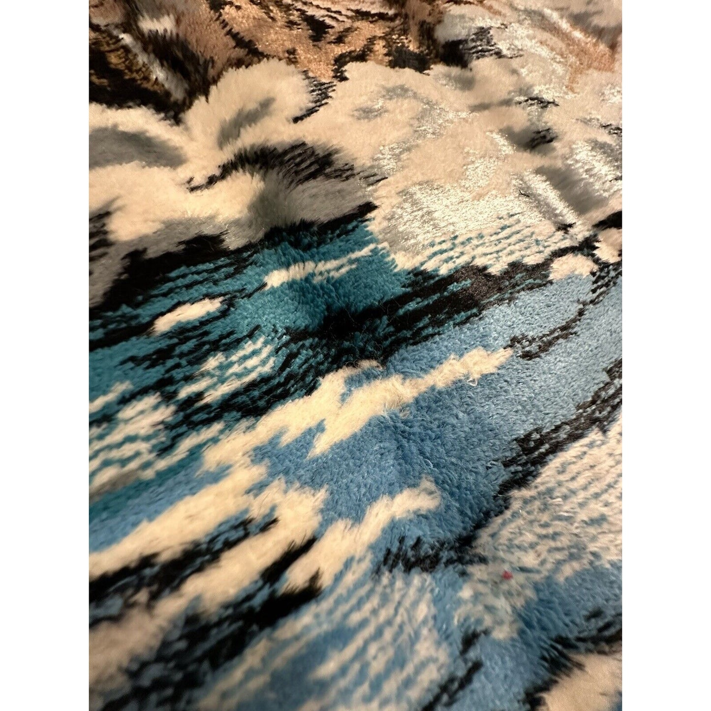 VINTAGE *NEW* 1960's "The Fight Through The Snow" Wall Art Rug / Tapestry