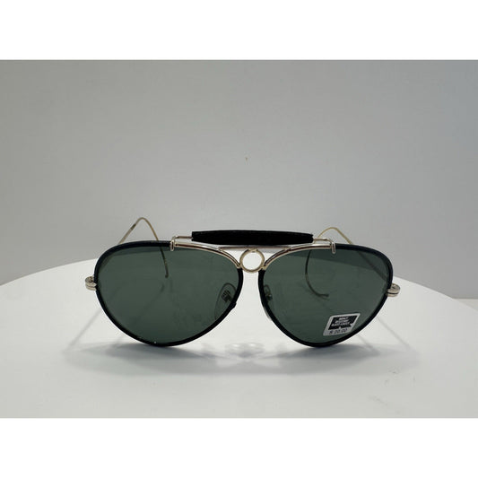 VINTAGE *NEW* 1970's Unisex Gold Aviator Wraparound Sunglasses