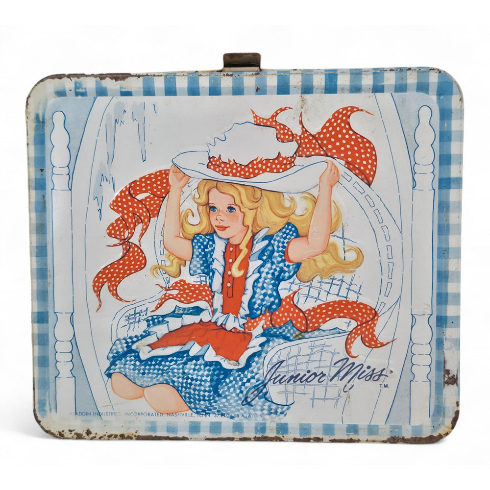VINTAGE *NEW* 1970's Aladdin 'Junior Miss' Metal Lunch Box