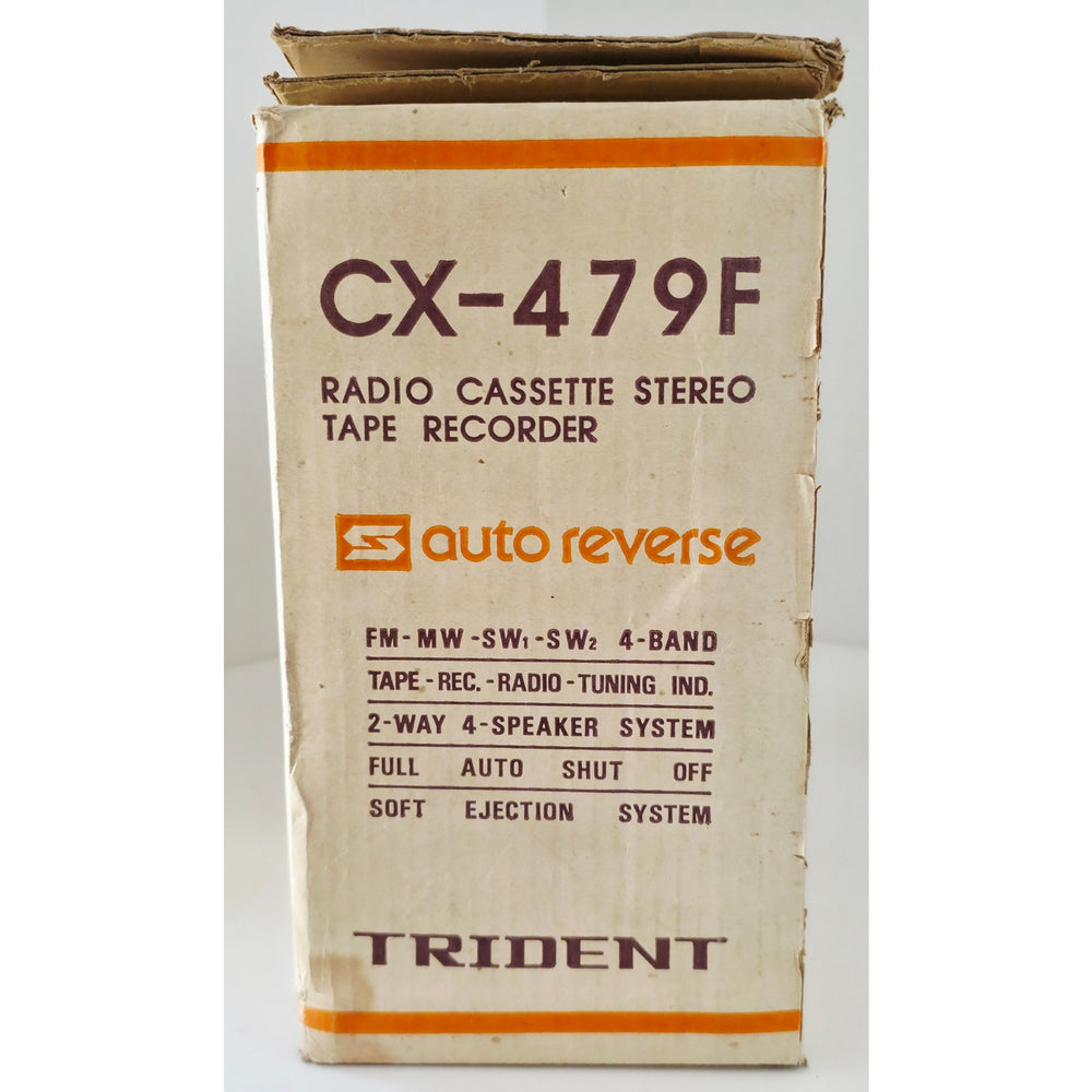 VINTAGE *PRISTINE* 1980's Trident CX-479F FM Radio Cassette Stereo Boombox