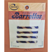 VINTAGE *NEW* 1980's Goody Tortoise Barrettes 2 Styles Set of 8 On Card