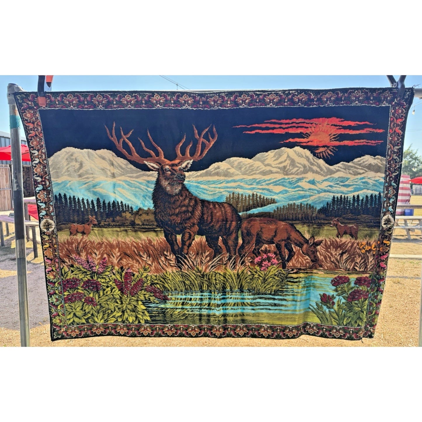 VINTAGE *PRISTINE* 1960's Buck Lebanese Velvet Tapestry