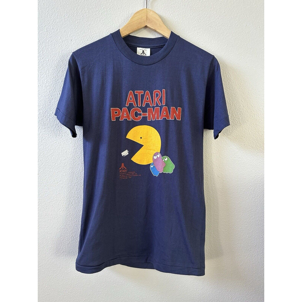VINTAGE *NEW* 1980's Atari Graphic Pac-Man Promo T-Shirt Kid L14-16