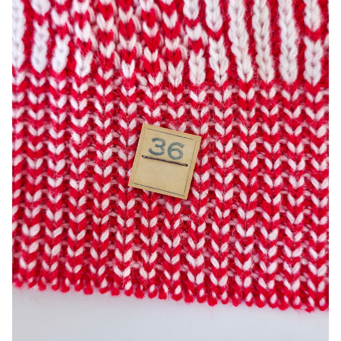 VINTAGE *NEW* 1960's DuPont Women's Red & White Collared Sweater Size M (36)