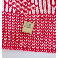 VINTAGE *NEW* 1960's DuPont Women's Red & White Collared Sweater Size M (36)