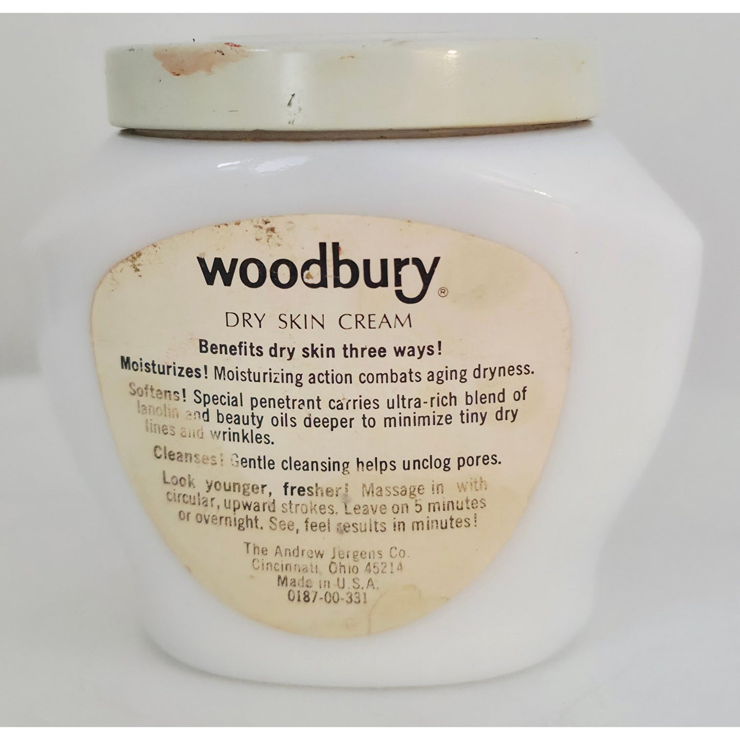 VINTAGE 1970's Woodbury Dry Skin Cream by Jergens USA