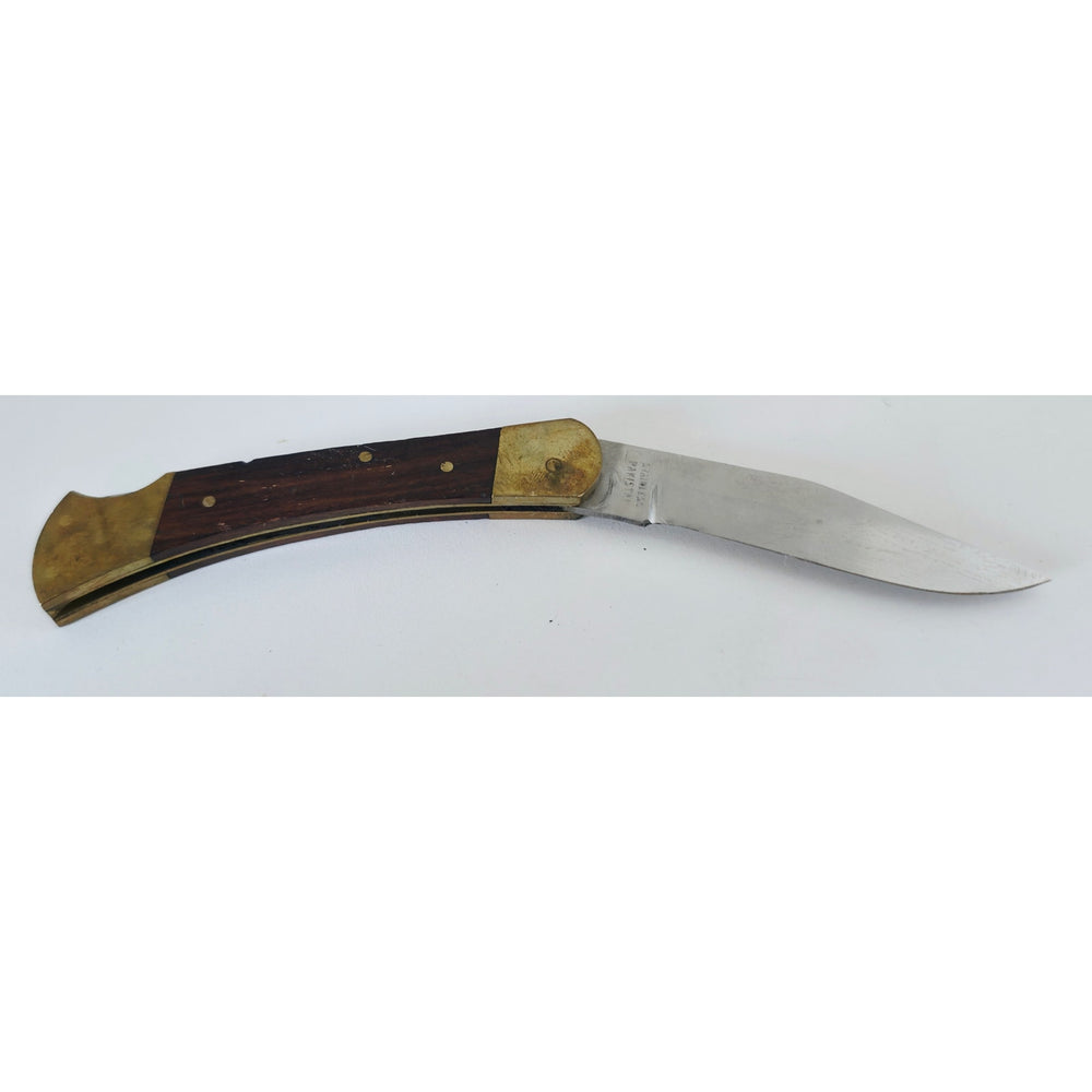 VINTAGE *NEW* 1960's Wilderness II Stainless Steel w/Wooden Handle Pocket Knife