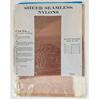 VINTAGE *NEW* 1960's Super Seamless Light Beige Hosiery Size 9.5