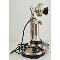 VINTAGE *PRISTINE* Art Thang Candlestick Rotary Dial Spanish Telephone Restored