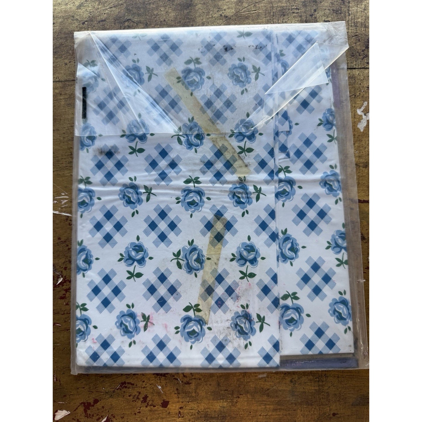 VINTAGE *NEW* 1960's Sir-Pac Heavyweight Plastic 52" X 52" Tablecloth USA