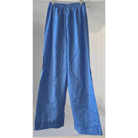 VINTAGE *NEW* 1970's Women's Blue Scrubs | Top & Pants | Kimono with Pink Belt Size M